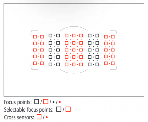 nikon d5 af points